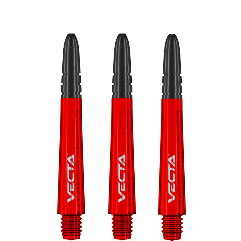 Winmau Vecta Polycarbonate & Alloy Dart Stems - Red with Black Top