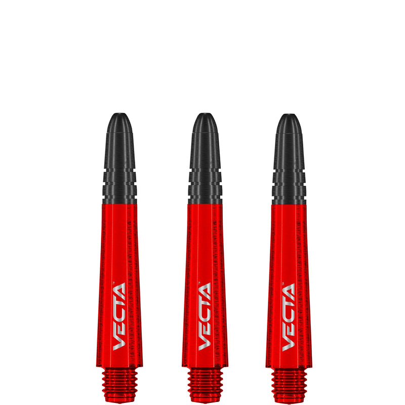 Winmau Vecta Polycarbonate & Alloy Dart Stems - Red with Black Top