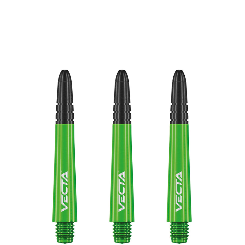 Winmau Vecta Polycarbonate & Alloy Dart Stems - Green with Black Top