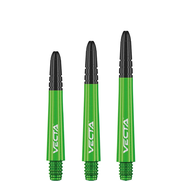 Winmau Vecta Polycarbonate & Alloy Dart Stems - Green with Black Top