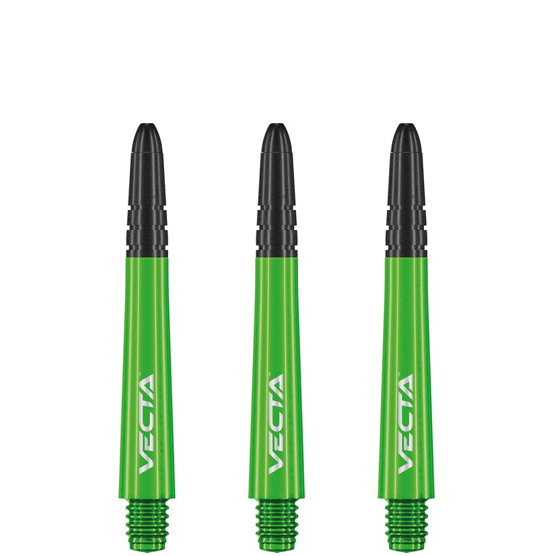 Winmau Vecta Polycarbonate & Alloy Dart Stems - Green with Black Top