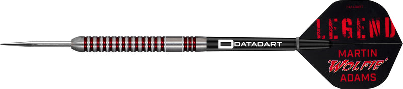 Datadart Martin Adams Electro Red 95% Tungsten Steel Tip Darts - 24 Gram