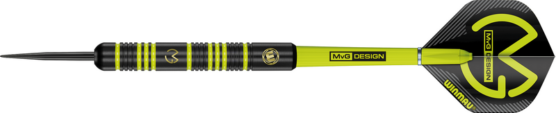 Winmau MVG Michael Van Gerwen Ambition Black Brass Steel Tip Darts - 22 Gram