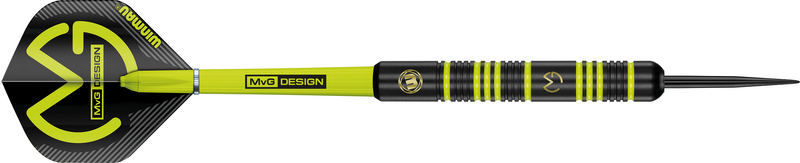 Winmau MVG Michael Van Gerwen Ambition Black Brass Steel Tip Darts - 22 Gram