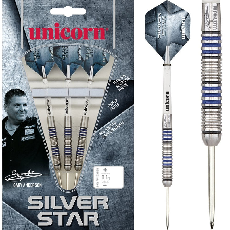 Gary Anderson GA4 Silver Star Tungsten Darts 23 Gram