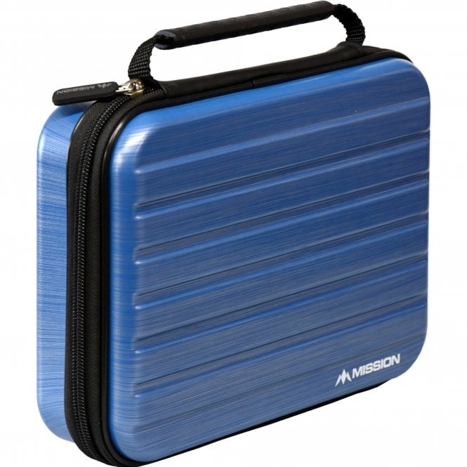 Mission ABS 4 Large Strong Darts Case - Metallic - Aqua Blue