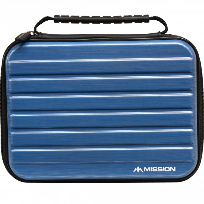 Mission ABS 4 Large Strong Darts Case - Metallic - Aqua Blue