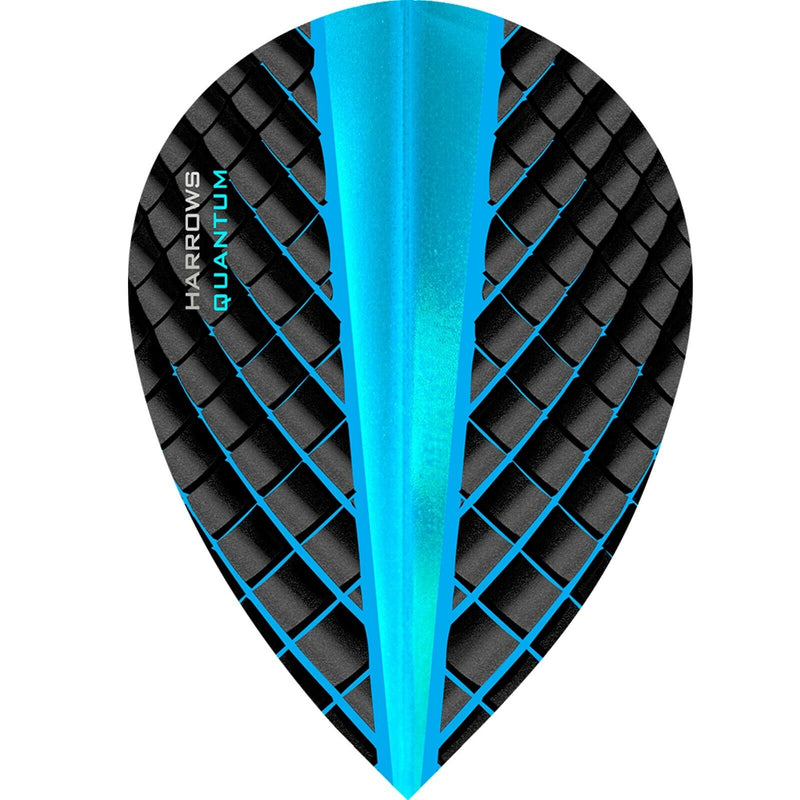 Harrows Quantum Pear Dart Flights aqua