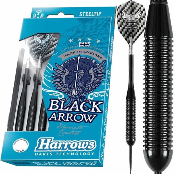 Harrows Black Arrow Steel Tip Darts 24 Gram