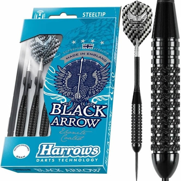 Harrows Black Arrow Steel Tip Darts 25 Gram