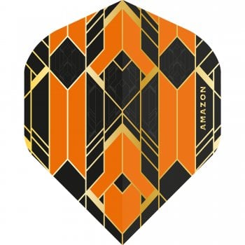 Amazon Glaze 100 Micron Dart Flights Standard Black Orange