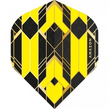 Amazon Glaze 100 Micron Dart Flights Standard Black Yellow