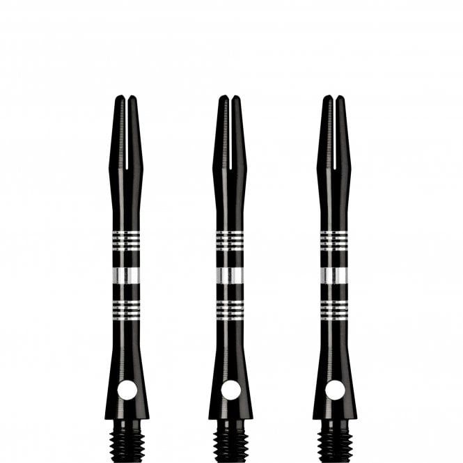 Designa Multiline Regrooved Aluminium Alloy Dart Stems - Black