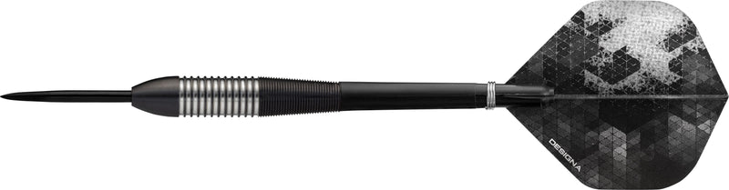 Designa Black Shadow 90% Tungsten Steel Tip Darts - Style 2 - 26 Gram