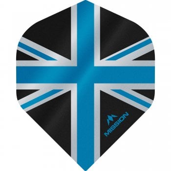 Mission Alliance 100 Micron Standard Dart Flights Black Blue