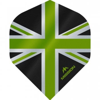 Mission Alliance 100 Micron Standard Dart Flights Black Green