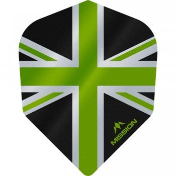 Mission Alliance 100 Micron Standard Dart Flights Black Green