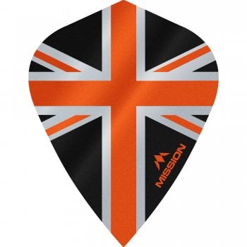 Mission Alliance 100 Micron Kite Dart Flights Black Orange