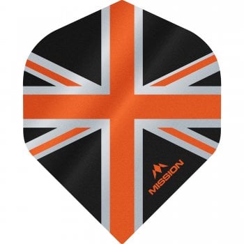 Mission Alliance 100 Micron Standard Dart Flights Black Orange