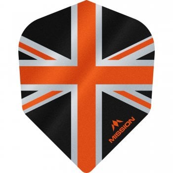 Mission Alliance 100 Micron Standard Dart Flights Black Orange