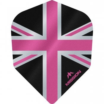 Mission Alliance 100 Micron Standard Dart Flights Black Pink