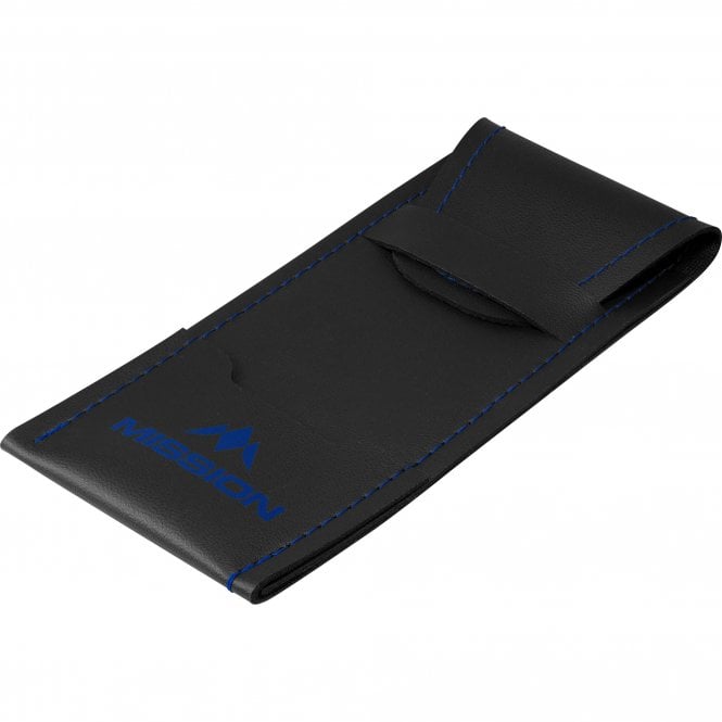 Mission Sport 8 Darts Wallet - Black with Trim - Blue