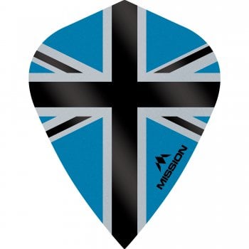 Mission Alliance-X 100 Micron Kite Dart Flights Black Blue