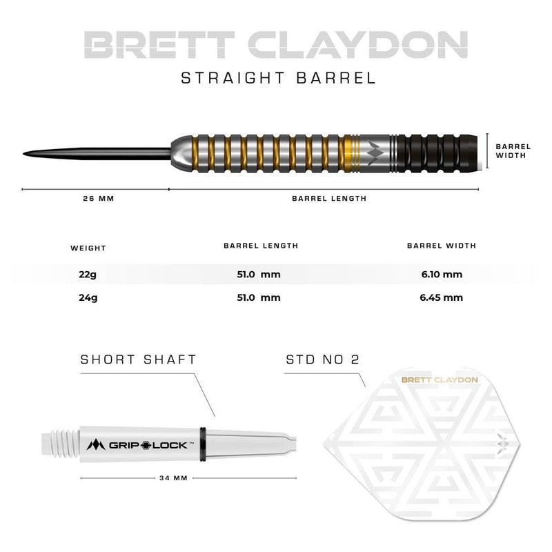 Brett Claydon 22g Tungsten Darts