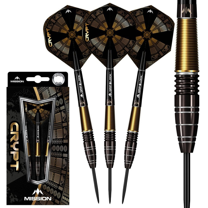 Mission Crypt 90% Tungsten Steel Tip Darts - Style 1 - 24 Gram