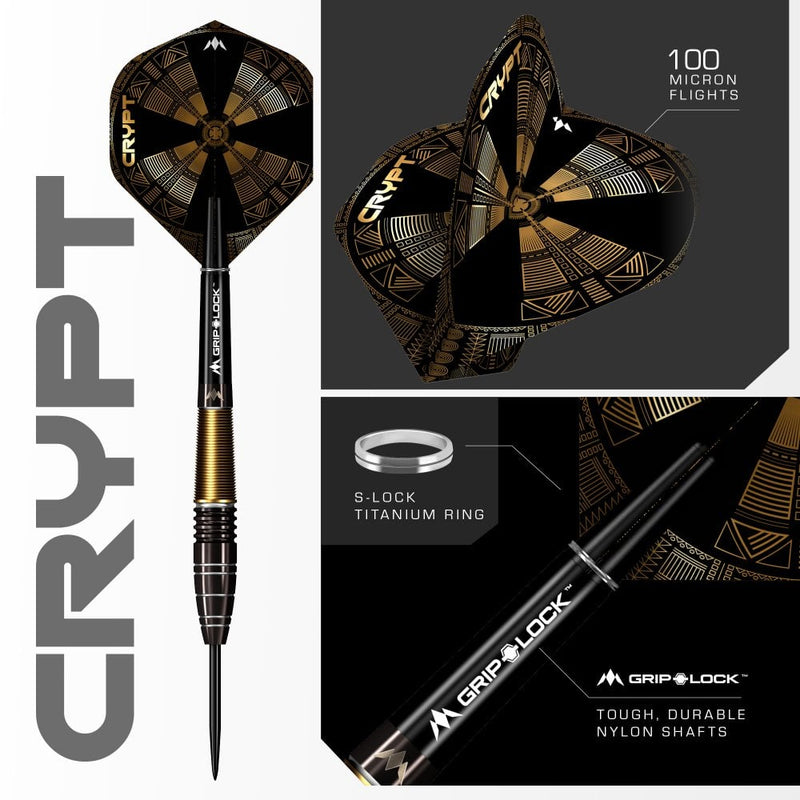 Mission Crypt 90% Tungsten Steel Tip Darts - Style 1 - 22 Gram