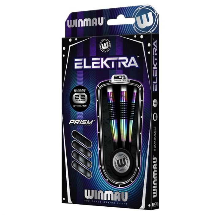 Winmau Elektra 90% Tungsten Steel Tip Darts - 22 Gram