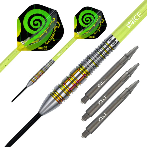 One80 Chameleon Darts - Steel Tip Tungsten Darts - Emerald - 24 Gram