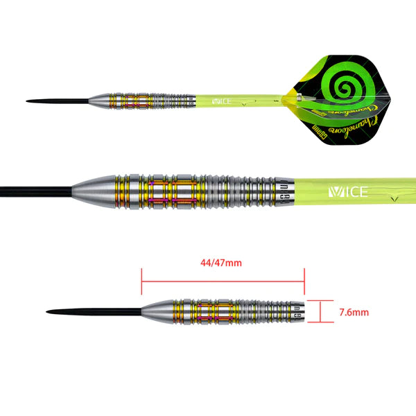 One80 Chameleon Darts - Steel Tip Tungsten Darts - Emerald - 22 Gram