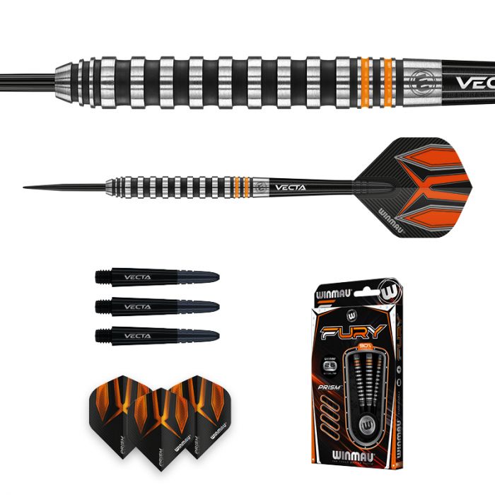 Winmau Fury 90% Tungsten Steel Tip Darts - 26 Gram
