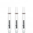 Unicorn Gripper 3 Moulded Dart Stems - White - BULK PACK 5 SETS