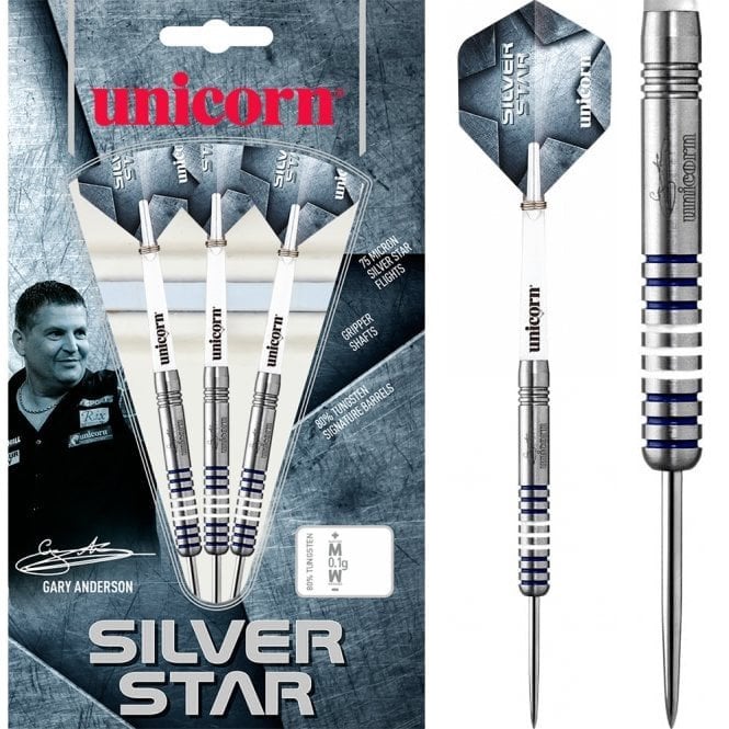 Gary Anderson GA1 Silver Star Tungsten Darts 21 Gram