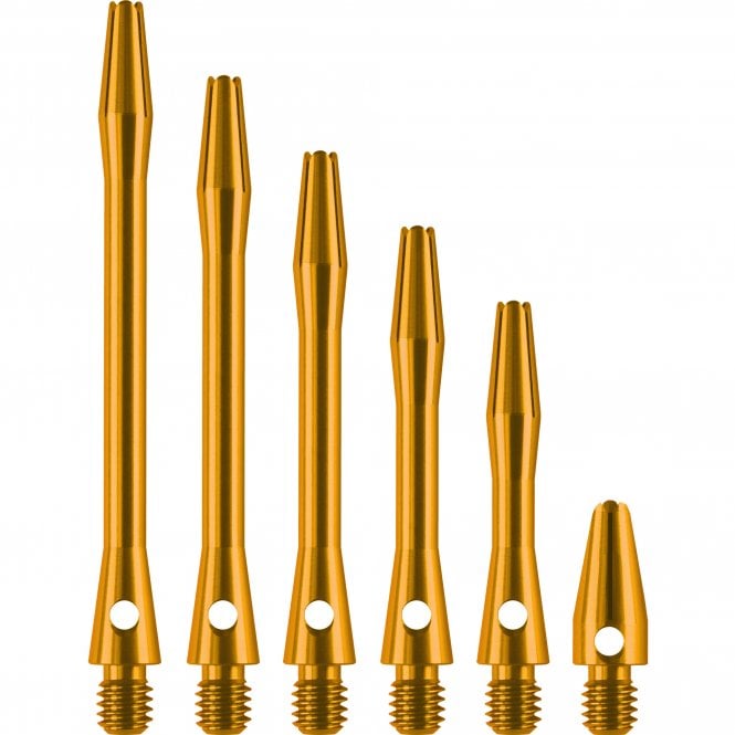 Designa Aluminium Alloy Dart Stems Gold Micro Extra Short Short Tweenie Medium Long