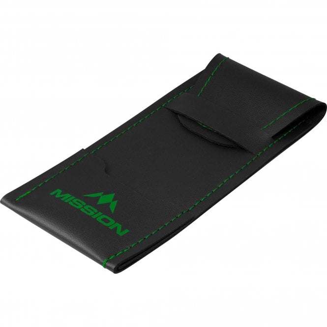 Mission Sport 8 Darts Wallet - Black with Trim - Green