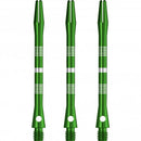 Designa Multiline Regrooved Aluminium Alloy Dart Stems - Green