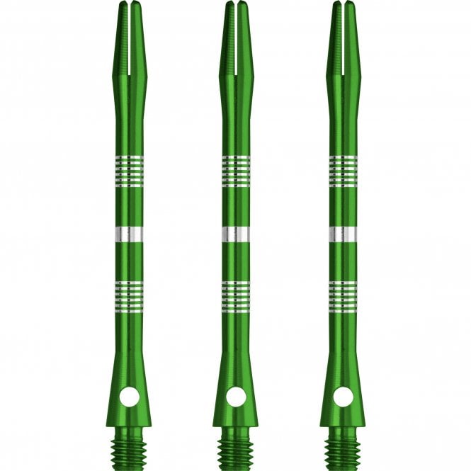 Designa Multiline Regrooved Aluminium Alloy Dart Stems - Green