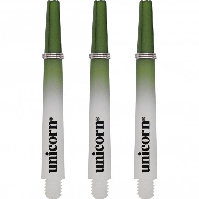 Unicorn Gripper 3 Two Tone Moulded Dart Stems - Green