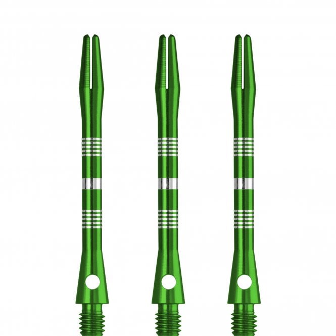 Designa Multiline Regrooved Aluminium Alloy Dart Stems - Green