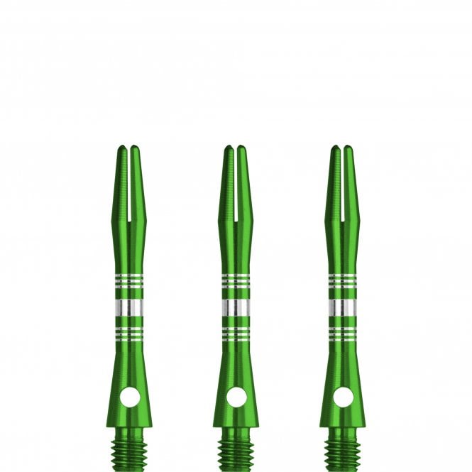 Designa Multiline Regrooved Aluminium Alloy Dart Stems - Green