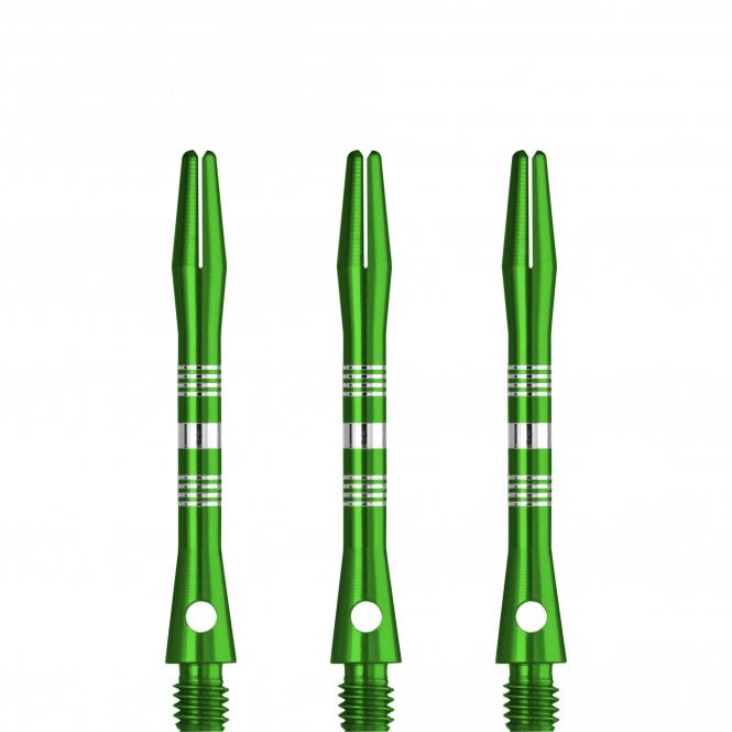 Designa Multiline Regrooved Aluminium Alloy Dart Stems - Green