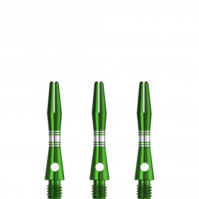 Designa Multiline Regrooved Aluminium Alloy Dart Stems - Green