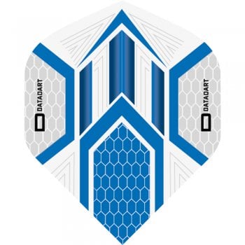 Datadart Hex 100 Micron Standard Dart Flights Grey Blue