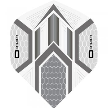 Datadart Hex 100 Micron Standard Dart Flights Grey Clear