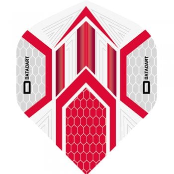 Datadart Hex 100 Micron Standard Dart Flights Grey Red