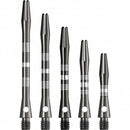 Designa Multiline Aluminium Alloy Regrooved Dart Stems Gunmetal Extra Short Short Tweenie Medium Long