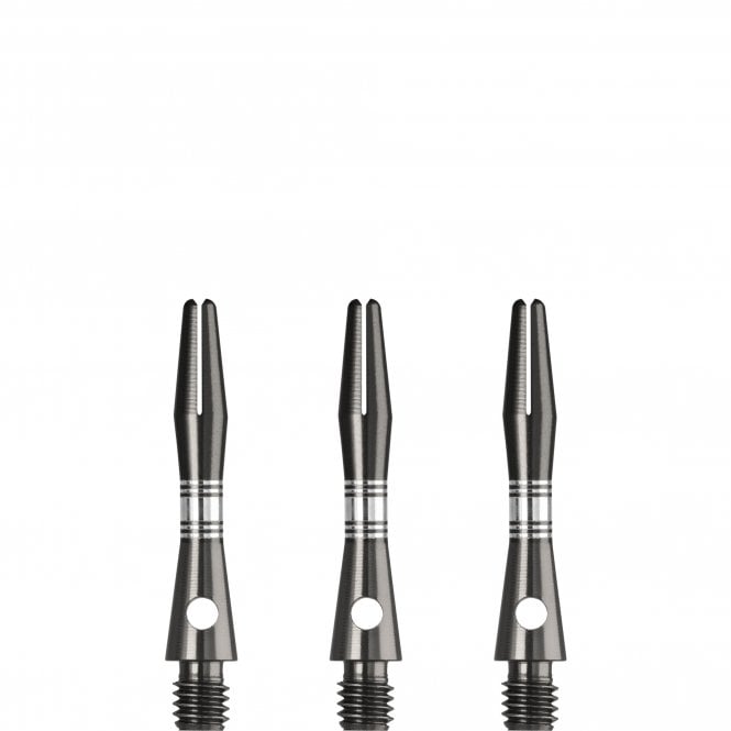 Designa Multiline Regrooved Aluminium Alloy Dart Stems - Gunmetal